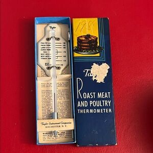 Vintage Taylor Blue Roast Meat Thermometer